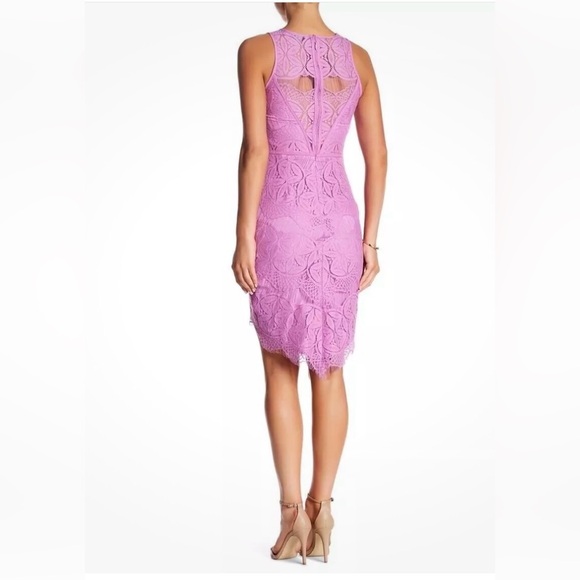 Adelyn Rae Purple Lace High/Low Sheath Dress - Picture 2 of 7